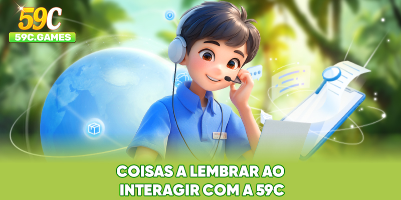 Coisas a lembrar ao interagir com a 59C