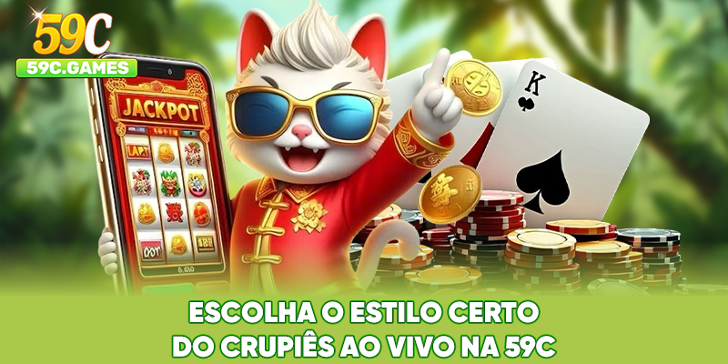 Escolha o estilo certo do Crupiês ao Vivo na 59C