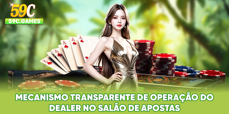 Mecanismo transparente de operação do dealer no salão de apostas
