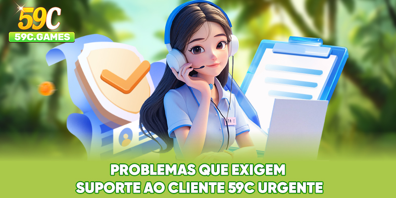 Problemas que exigem Suporte ao Cliente 59C urgente