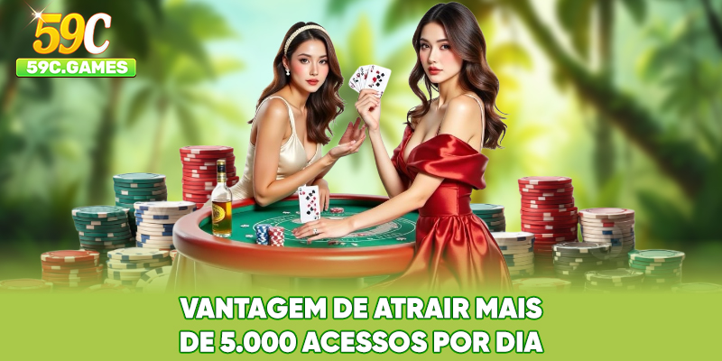 Vantagem de atrair mais de 5.000 acessos por dia